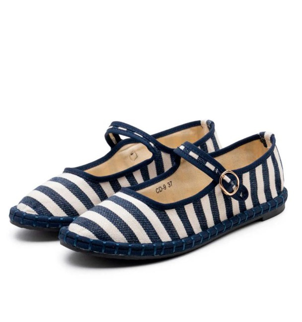 sabrinas às riscas em azul