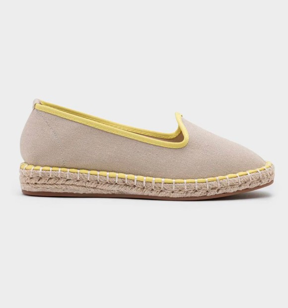 kakhi and yellow bicolour espadrilles 2