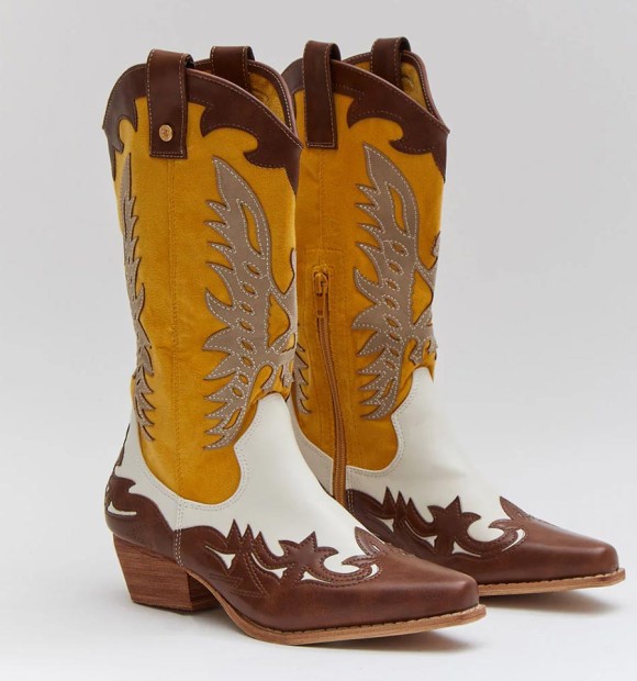 Yellow cowboy boots 2