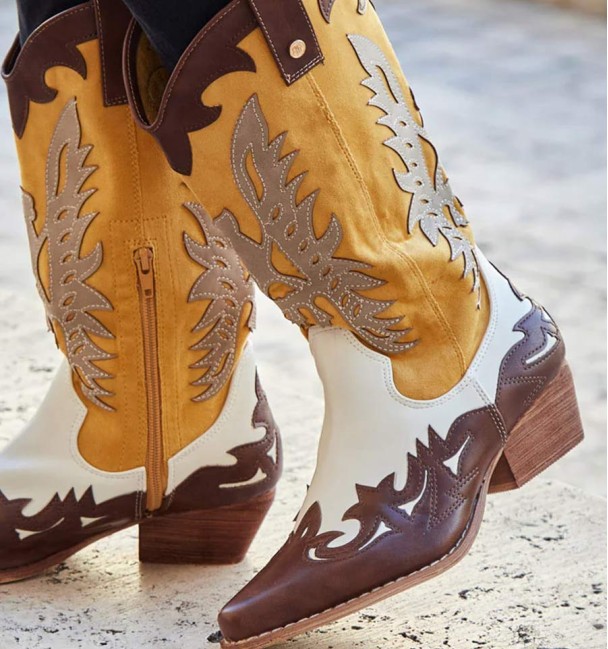 Botas cowboy amarello