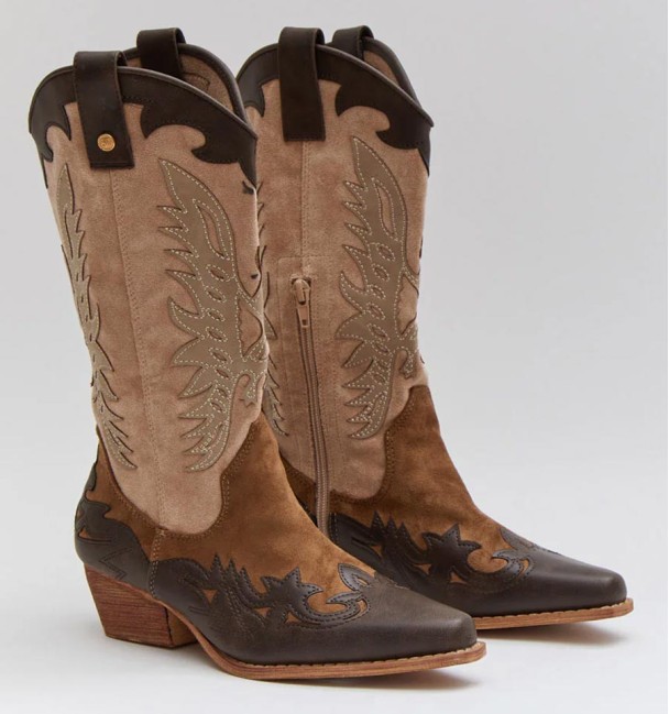 Botas cowboy bege