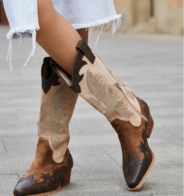 Botas cowboy bege
