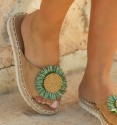 Sandals daisy green