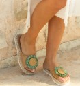 Sandals daisy green