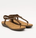 Sandalias marrones empeine trenzado