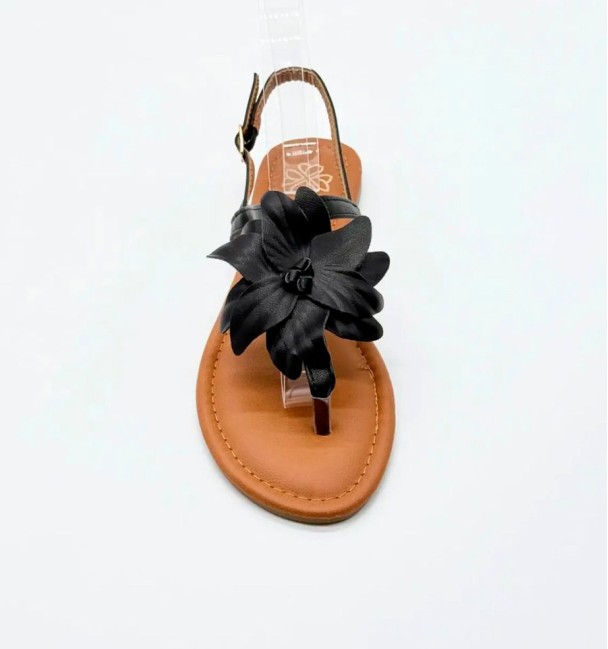 Black flower sandals Black flower sandals
