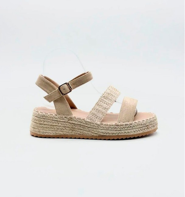 Plataforma esparto beige tejido