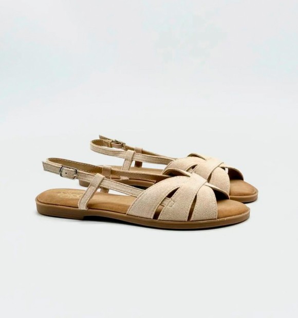 Sandalia pala cangrejera beige 2
