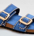 Blue bio sandals with studs