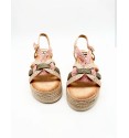Esparto pink wedges with braided upper