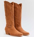 Brown cowboy boots with heel Ibiza