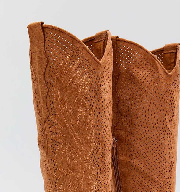 Botas cowboy marrones tacón Ibiza