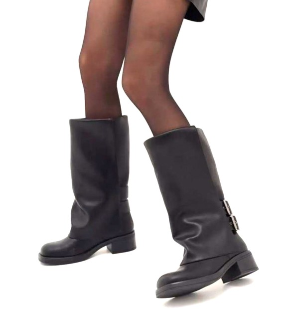 Botas pretas biker
