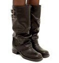 Black high boots with gaiters