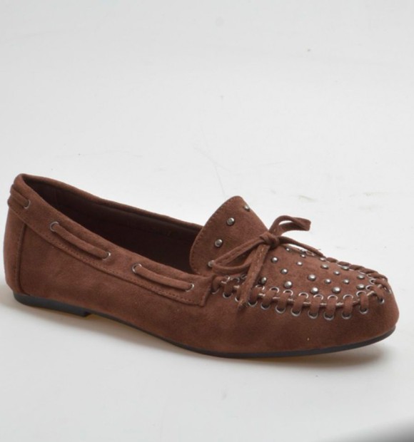 brown loafers mini studs 2