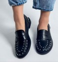 Black loafers studs