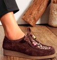 Zapatos marrones empeine animal print