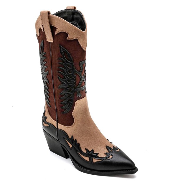 Brown black cowboy boots 2