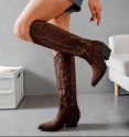 Brown coffee cowboy boots