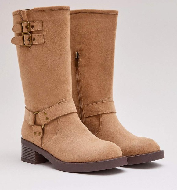 Biker beige buckles 2