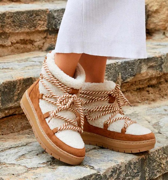 Botas apreski cordones marrones