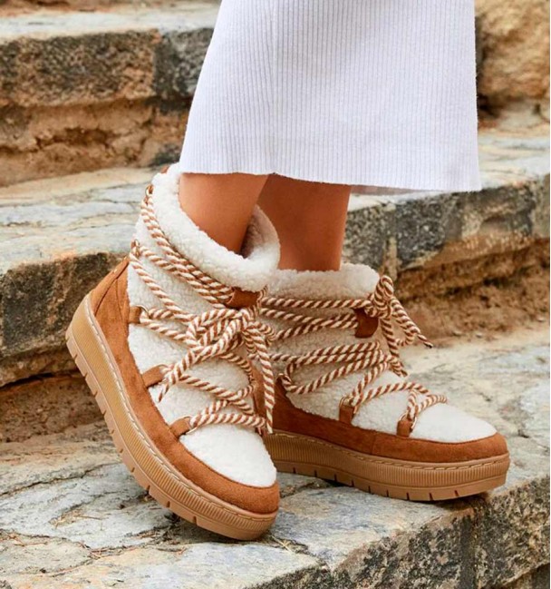 Botas apreski cordones marrones