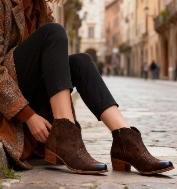 cowboy boots brown coffee