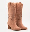 Botas cowboy rosas tacón Menorca