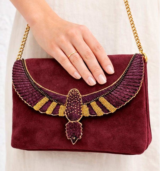 burgundy Cosmo bag