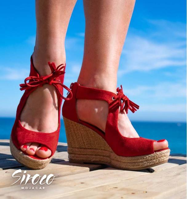Sandalias Aldara Rojo