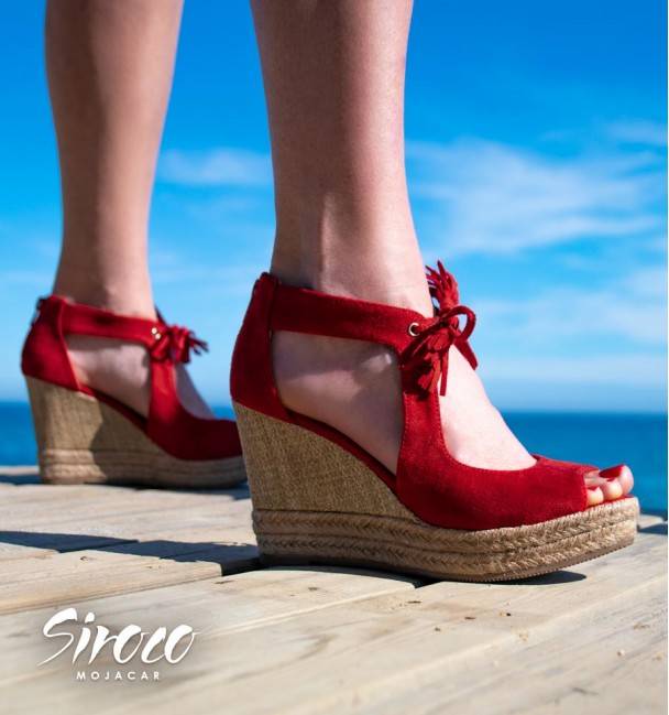 Sandalias Aldara Rojo