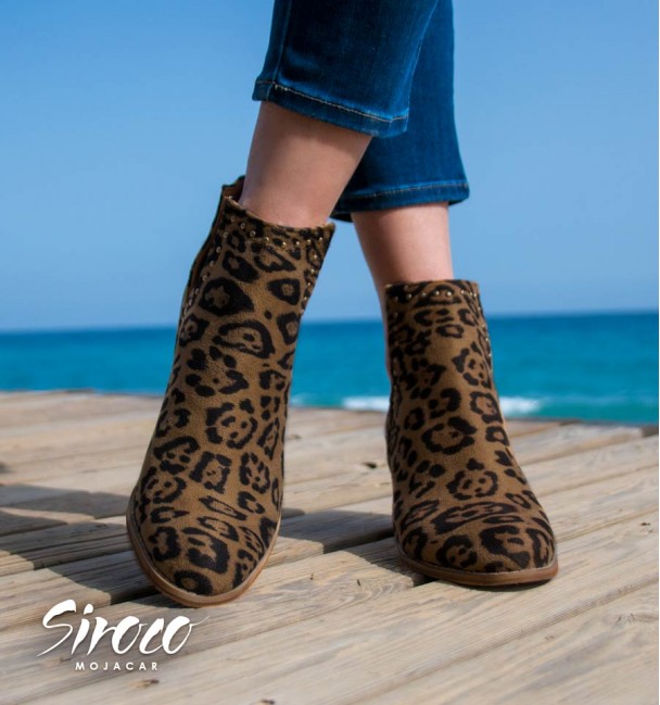 leopard ankle boots for women