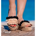 Alpargatas Chic Beige-Negro