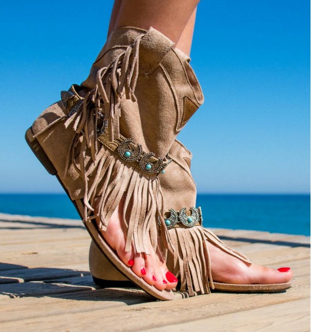 Botas Sandalias Panamá Taupe