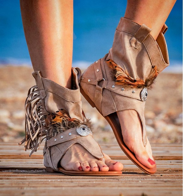 Botas Sandalias Indo Khaki