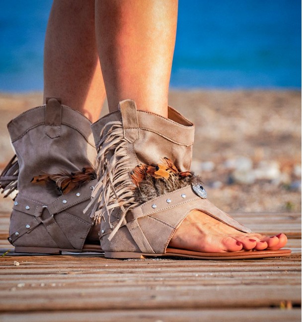 Botas Sandalias Indo Khaki Botas Sandalias Indo Khaki