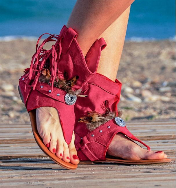 Botas Sandalias Indo Red