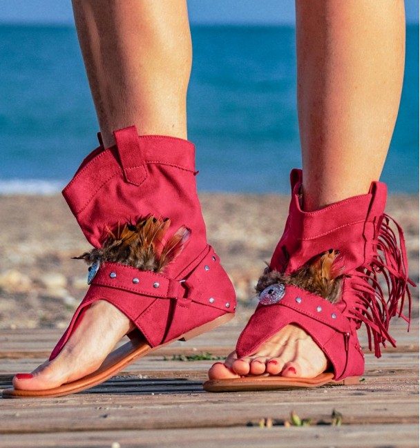 Botas Sandalias Indo Red