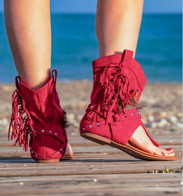 Botas Sandalias Indo Red
