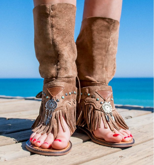 Botas Sandalias Cuba Camel