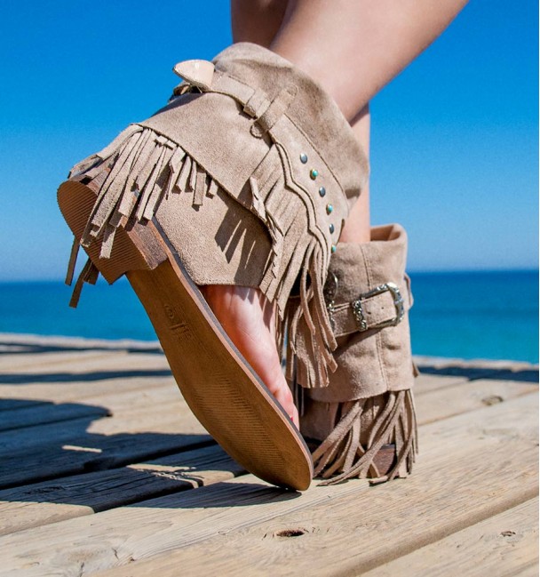 Botas Sandalias Cuba Taupe
