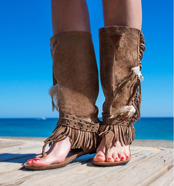 Botas Sandalias Selva Camel