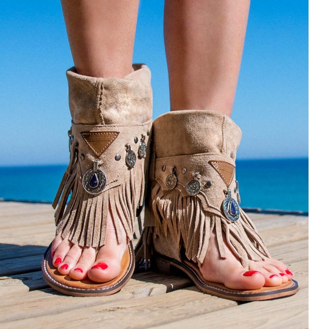 Botas Sandalias Tahití Taupe
