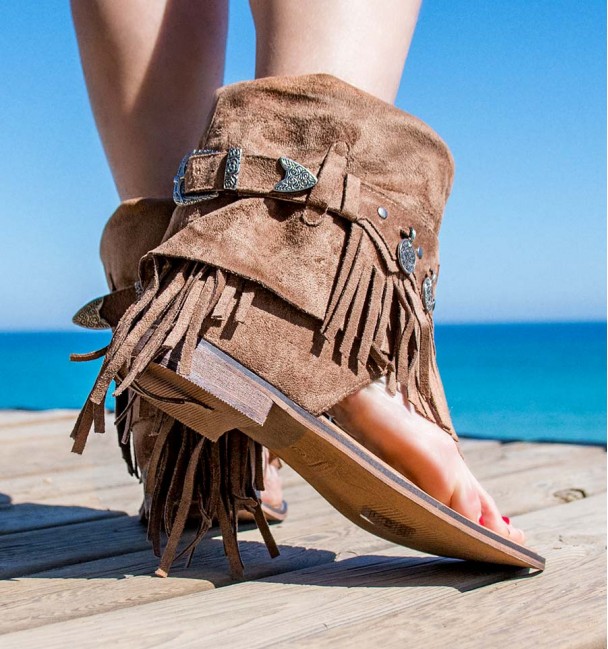 Botas Sandalias Tahití Camel