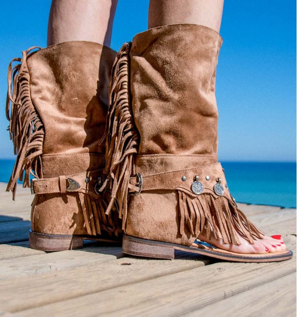 Botas Sandalias Tahití Camel