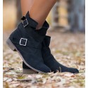 botas texanas negra con hebillas para mujer