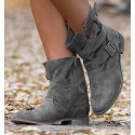 Botas texanas para mulher taupe, fivelas e correias