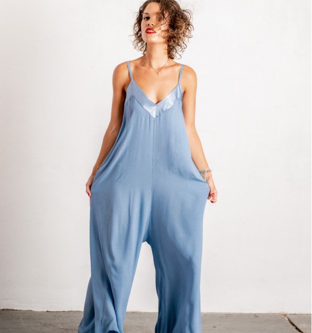 woman Jumpsuit Mati Blue for party