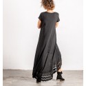vestido indie preto para mulheres com bordado