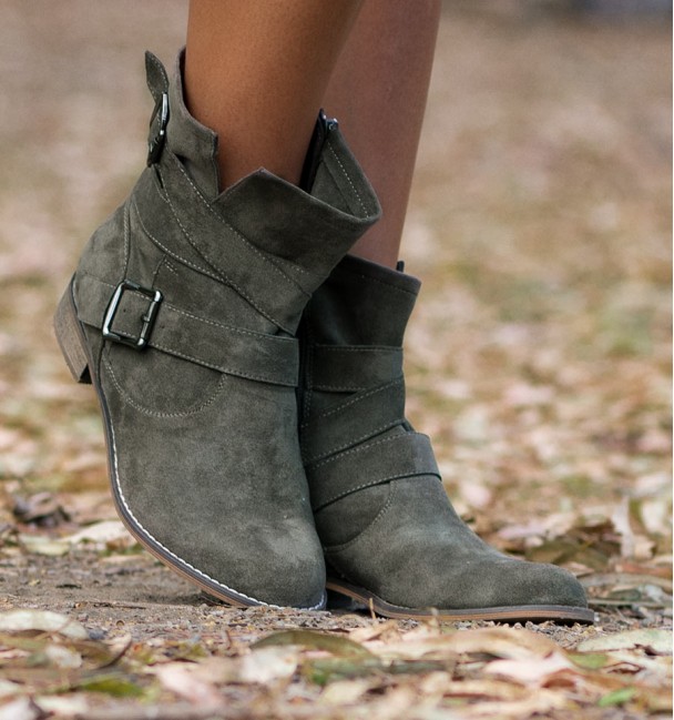 botas cáqui verde texas com fivelas